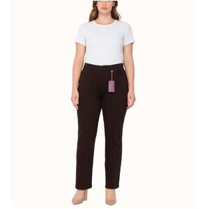 NYDJ Brown Straight Leg Lift Tuck High Rise Jeans Women’s Size 6 NWT